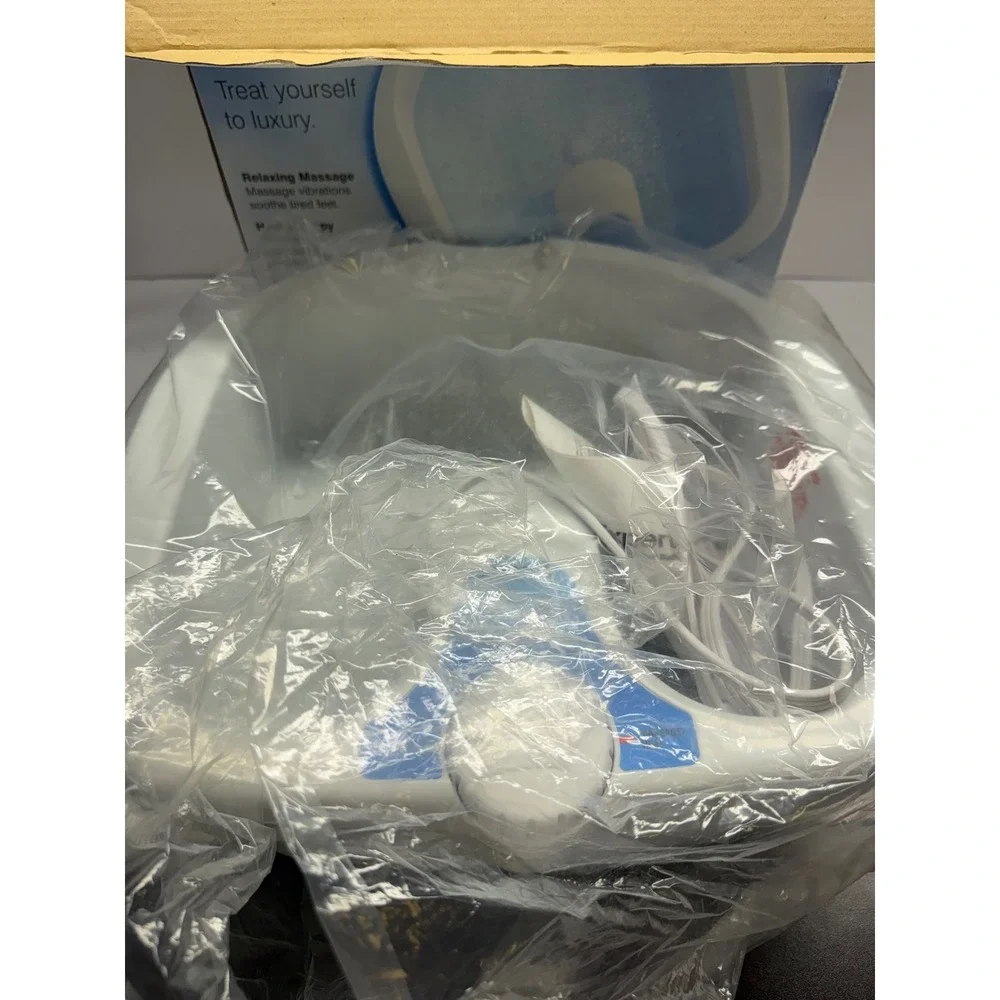 HoMedics FootExpert Luxury Foot Bath with Heat and Massage White FB-50
